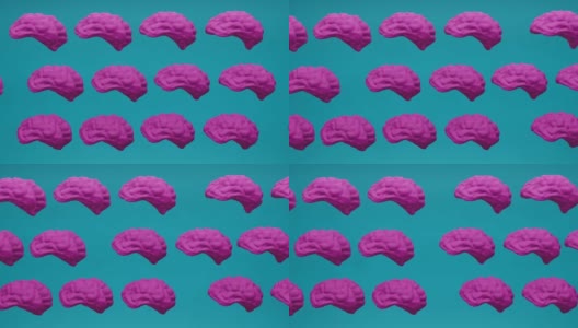 概念人脑内大脑器官模型动画背景高清在线视频素材下载