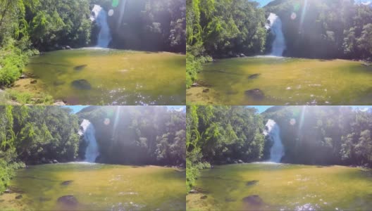 圣伊西德罗瀑布在圣保罗的波卡那的温室里。高清在线视频素材下载