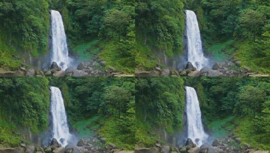 多米尼加的特拉法加瀑布，慢镜头高清在线视频素材下载