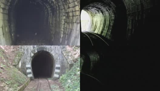 古老的山地火车隧道高清在线视频素材下载