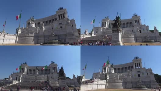 罗马的国家纪念碑祭坛，开车高清在线视频素材下载