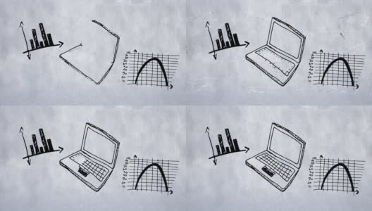 笔记本电脑的数字合成呈上升趋势高清在线视频素材下载