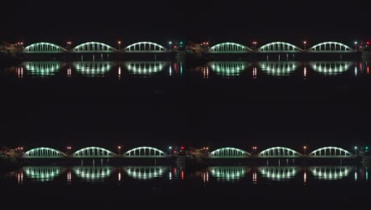 日本香川县加农寺一座美丽的桥和星星的照片高清在线视频素材下载