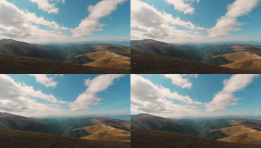 晴朗的日子里喀尔巴阡山脉的美丽景色高清在线视频素材下载
