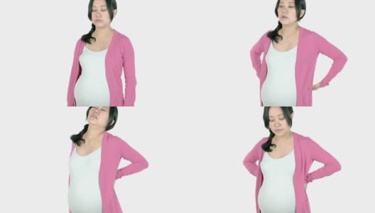 亚裔孕妇被隔离在白人身上高清在线视频素材下载
