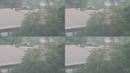 泰国的热带暴雨。雨,墙高清在线视频素材下载