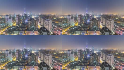 中国南京夜景的一段时间高清在线视频素材下载
