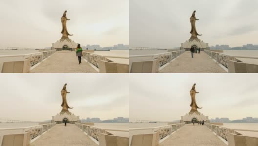 4K时光流逝:中国澳门观音像高清在线视频素材下载