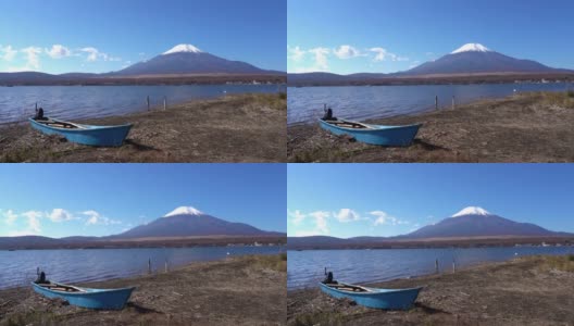 美丽的富士山与枫树在秋天的日本高清在线视频素材下载