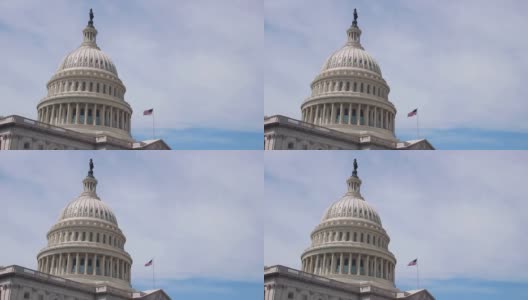 位于华盛顿特区的美国国会大厦高清在线视频素材下载