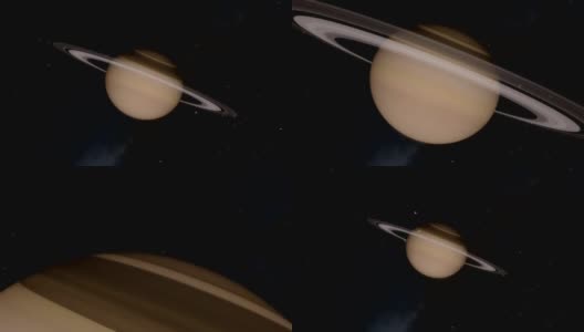 土星时间推移和飞越环高清在线视频素材下载