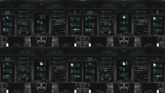 宇宙飞船上的未来控制室仪表盘高清在线视频素材下载