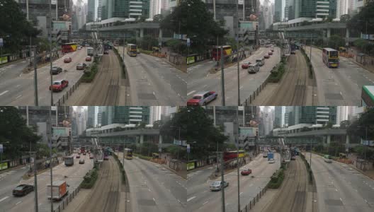 Downtown Traffic/ Hong Kong, China高清在线视频素材下载
