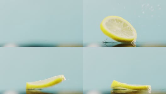 一片柠檬掉下来高清在线视频素材下载