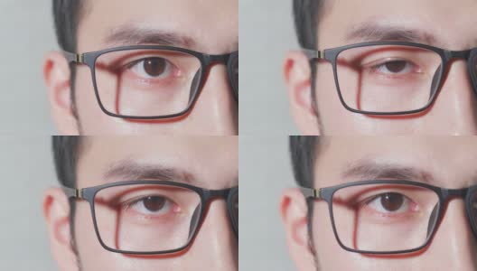 男眼戴眼镜高清在线视频素材下载