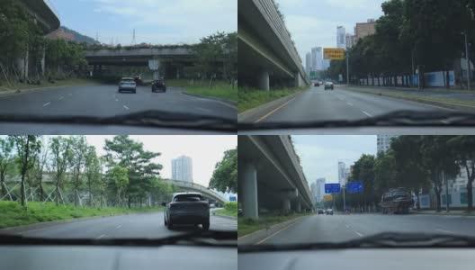 在中国深圳的街道上开车高清在线视频素材下载
