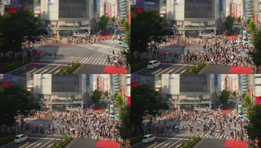 日本东京涩谷渡口高清在线视频素材下载