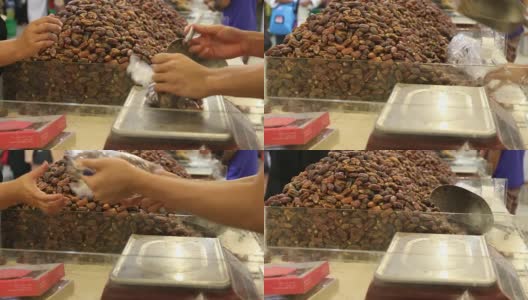 市场上的椰枣高清在线视频素材下载