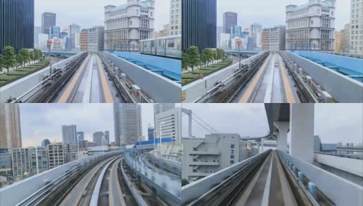 从东京到台场的单轨运输的时间间隔高清在线视频素材下载