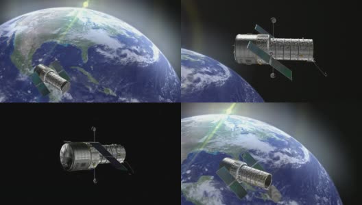 哈勃太空望远镜动画(高清)高清在线视频素材下载