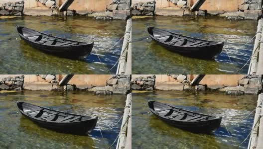 黑色的划艇高清在线视频素材下载