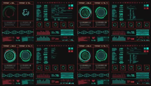 未来的界面| HUD |数字屏幕高清在线视频素材下载