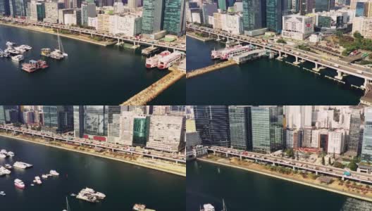 观塘避风塘及绕道，香港高清在线视频素材下载