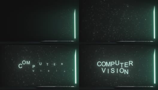 字母离开电脑屏幕形式计算机视觉文本，3D动画高清在线视频素材下载