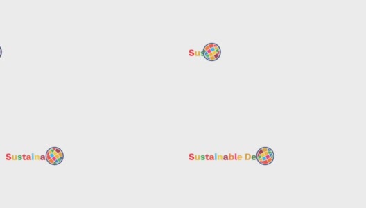 SDG图像，关于旋转地球图标的SDG标志的动画高清在线视频素材下载