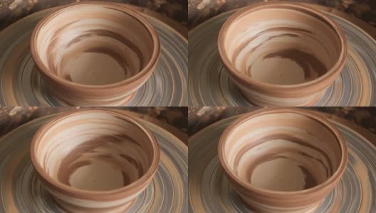 Neriyagi or nerikomi pottery colored clay. Creating jar or vase高清在线视频素材下载