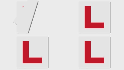 学习司机“L”牌红灯亮和亮动画高清在线视频素材下载