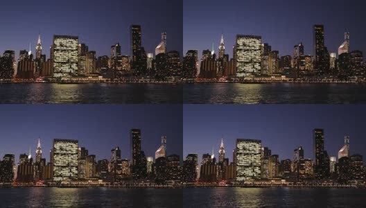 纽约曼哈顿的夜空高清在线视频素材下载