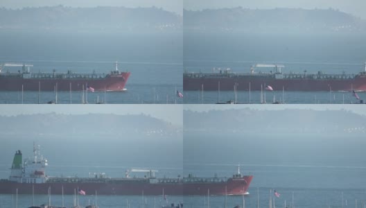 海上化工油船高清在线视频素材下载