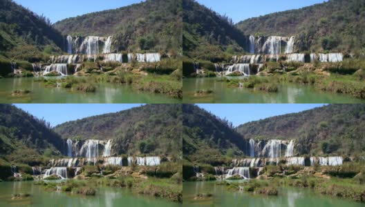 中国云南罗平的九龙瀑布高清在线视频素材下载