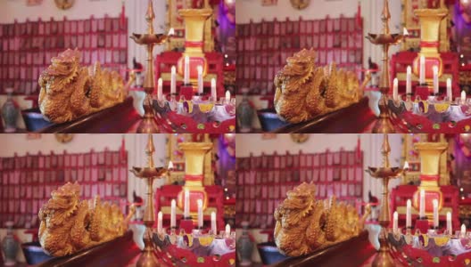中国寺庙里的龙高清在线视频素材下载