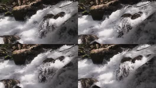 河流从岩石上急速流过高清在线视频素材下载