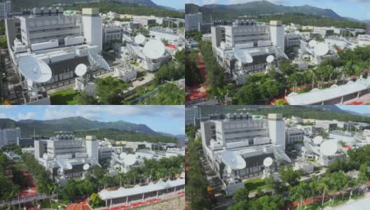 香港新界大埔的电讯设施高清在线视频素材下载