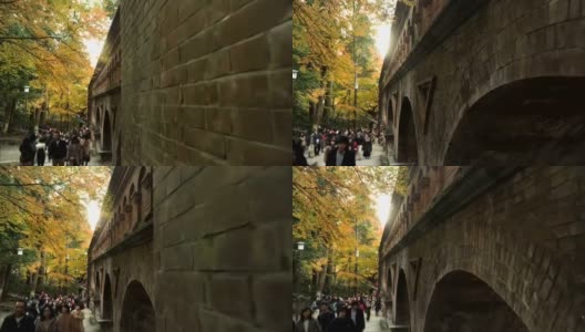 行走属于日本京都的古渡槽高清在线视频素材下载