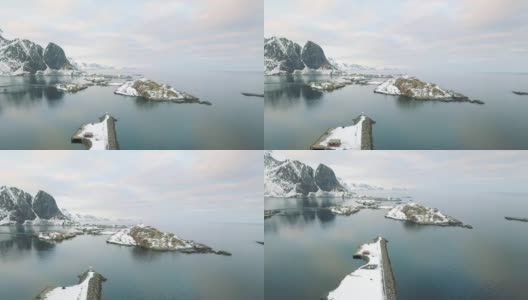 勒内-罗浮敦群岛湾在挪威北部高清在线视频素材下载
