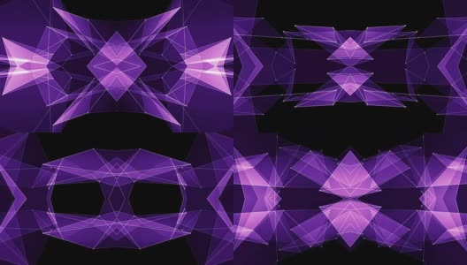 抽象对称的紫色多边形形状网云动画背景新质量动态技术运动多彩的视频素材高清在线视频素材下载