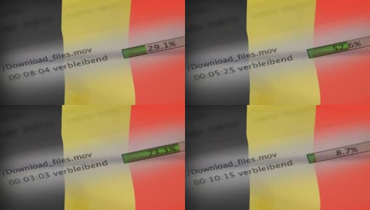 下载文件在电脑上，比利时国旗高清在线视频素材下载