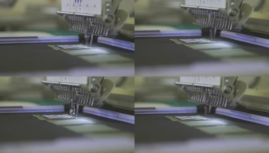 电脑绣花机，妇女工作高清在线视频素材下载