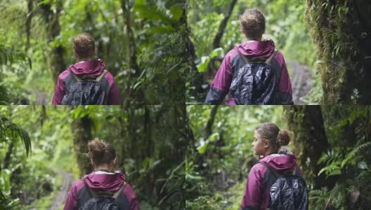 丛林中的少女高清在线视频素材下载