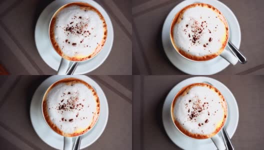 热咖啡艺术放松时间高清在线视频素材下载