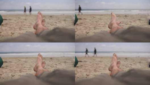 个人视角的科罗纳多海滩高清在线视频素材下载