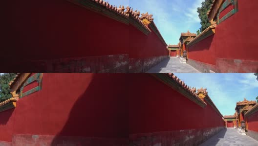 中国北京紫禁城内的东方红门高清在线视频素材下载