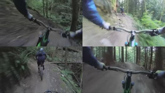 第一人称视角耐力山地自行车高清在线视频素材下载