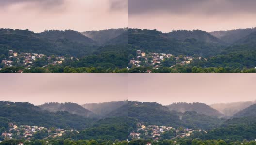 热带风暴席卷加勒比群岛村庄的4k视频。高清在线视频素材下载