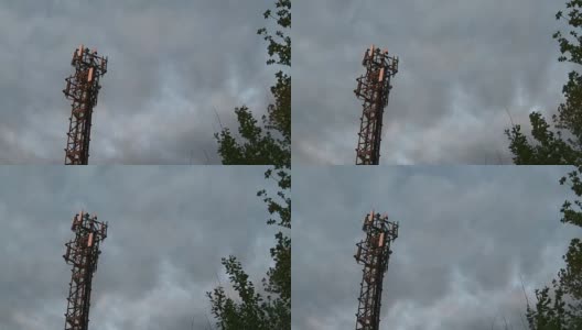 移动塔间隔拍摄高清在线视频素材下载