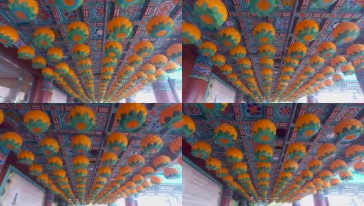 亚洲釜山Samgwangsa寺的荷花灯节高清在线视频素材下载